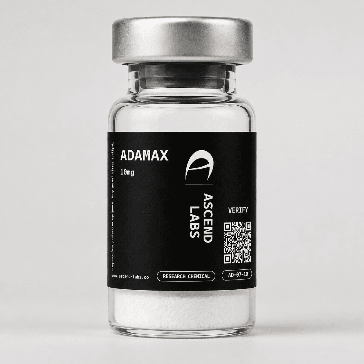 Adamax — lyofilizovaný výskumný peptid, liekovka